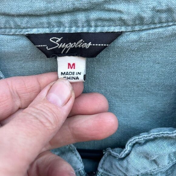 Vintage Supplies jacket top full zip long sleeve size junior medium - Picture 6 of 9